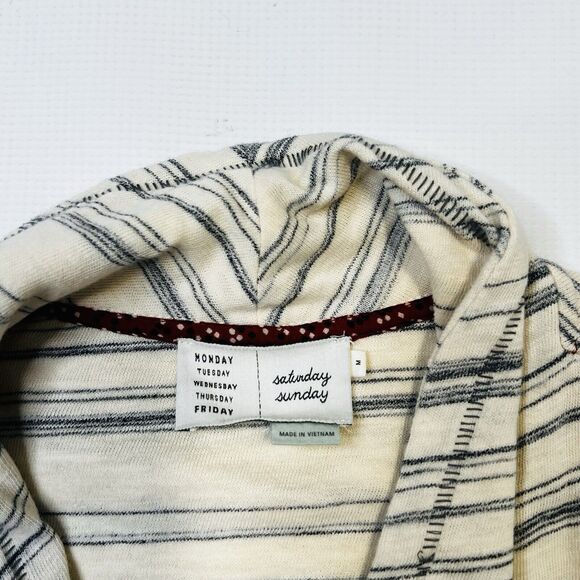 Anthropologie Saturday Sunday Womens Medium Stripe Long Sleeve Open Knit Jacket - Picture 7 of 10
